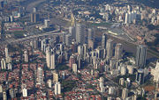 Aerial view of Itaim Bibi and Morumbi, two important financial districts in S�o Paulo.