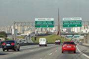 Bandeirantes highway, one of the main lines connecting with the interior of the state of S�o Paulo. In the photo to enter the city of S�o Paulo.