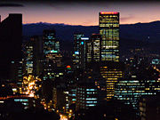 View of a financial center in Bogot�, Colombia.