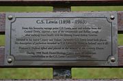 Plaque on a park-bench in Bangor, County Down