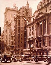 A boulevard in the business district, 1920.