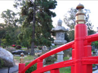 Divine bridge in the Buenos Aires Japanese Gardens, the world's largest outside Japan.