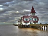 Fishermen's Club and pier on the Rio de la Plata, actually the world's biggest estuary.