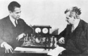 World Champions Jos� Ra�l Capablanca (left) and Emanuel Lasker in 1925