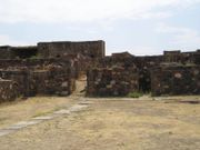 The remains of the Erebuni Fortress, which was built by king Argišti in 782 BC.