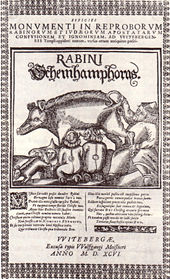 Depiction of the Wittenberg Judensau.