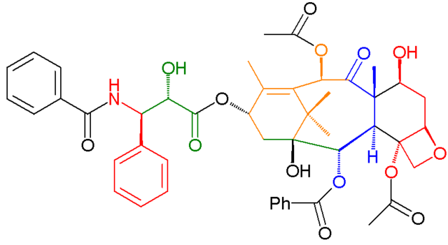 Image:TaxolTotalSynthesisColor.png