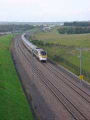 A Eurostar high speed train.