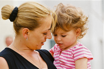 Mother and child, Pristina, Kosovo