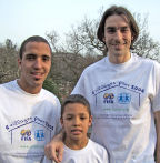 Robert Pires, France and Villareal striker with SOS children