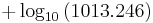 + \log_{10} \left ( 1013.246 \right )