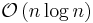 \mathcal{O}\left( n \log n \right)