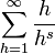 \sum_{h=1}^\infty\frac{h}{h^s}