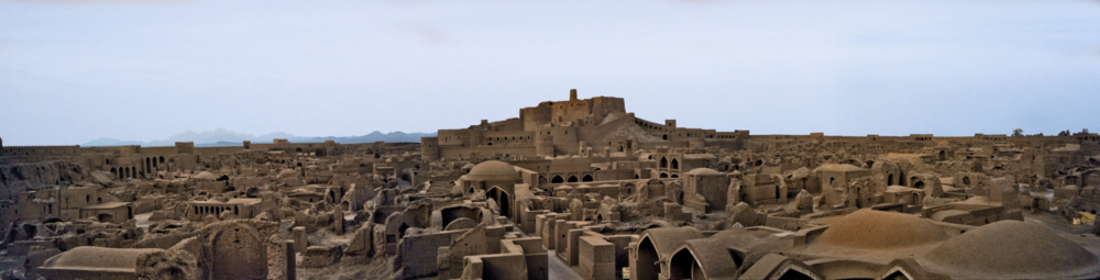 The bi-millennium old citadel of Arg-é Bam: The world's largest adobe structure.