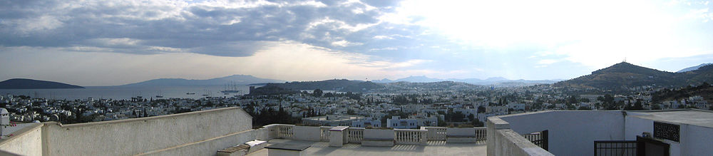 Panoramic view of Bodrum, ancient Halicarnassus, the city of Herodotus and the home of the Mausoleum of Maussollos, one of the Seven Wonders of the Ancient World