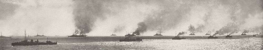 Panoramic view of the Dardanelles fleet