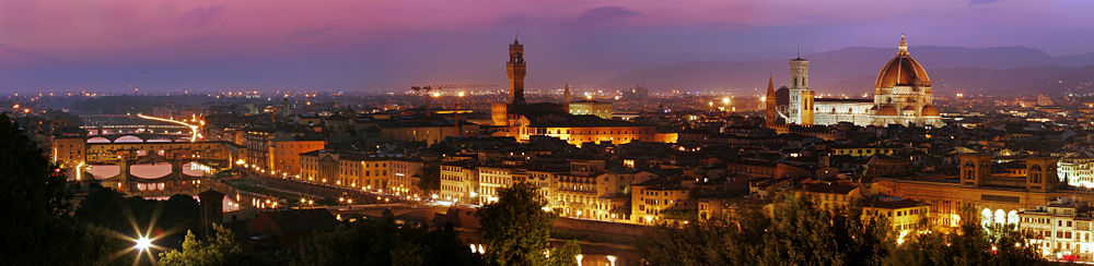 Night view over Florence