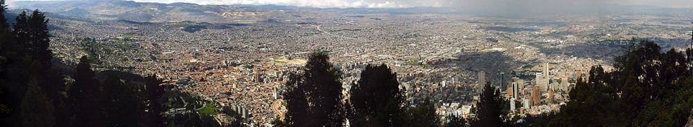 Panoramic view of Bogotá