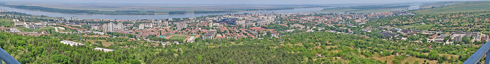 A panorama of Silistra and the Danube