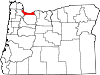 Multnomah County map