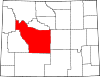 State map highlighting Fremont County