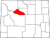 State map highlighting Hot Springs County