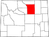 State map highlighting Johnson County