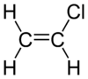 Vinyl chloride: structural formula