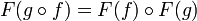 F(g \circ f) = F(f) \circ F(g)