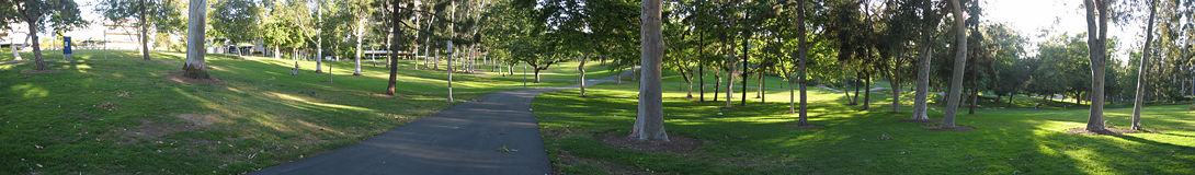 Panoramic view of Aldrich Park.