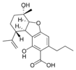 Chemical structure of C3-cannabielsoic acid B.