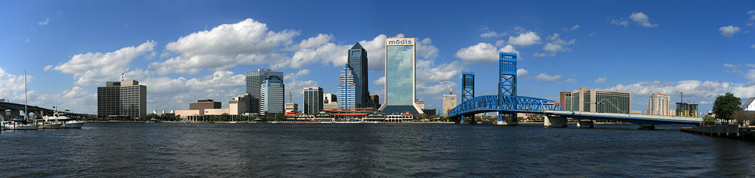 Jacksonville skyline panorama.