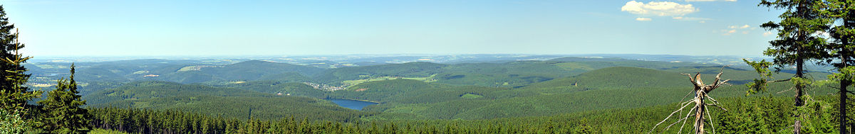 View from the mountain Auersberg (1019m).