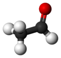 Chemical structure of acetaldehyde