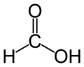 Skeletal structure of formic acid