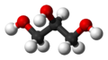 Ball-and-stick model of glycerol