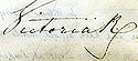 Victoria of the United Kingdom's signature