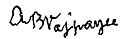 Atal Bihari Vajpayee's signature