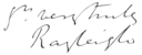 Lord Rayleigh's signature