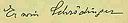 Erwin Schrödinger's signature