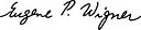 Eugene P. Wigner's signature