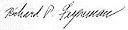 Richard Feynman's signature