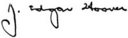 J. Edgar Hoover's signature