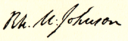 Richard Mentor Johnson's signature