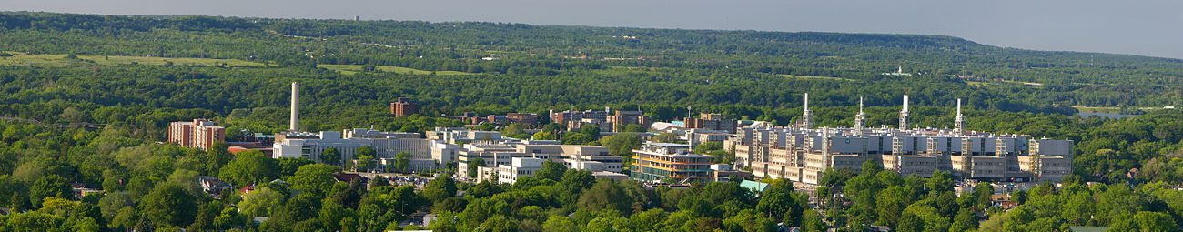 Panoramic view of McMaster University from the Southwest