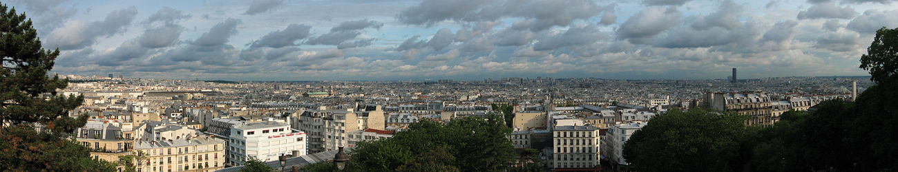 Paris skyline from the Sacré-Cœur Basilica.