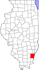 Map of Illinois highlighting White County