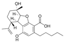 Chemical structure of cannabielsoic acid A.