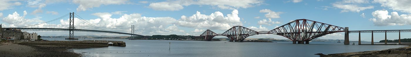 Firth of Forth Road (left) & Rail (right) bridges