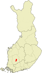 Location of Tampere in Finland